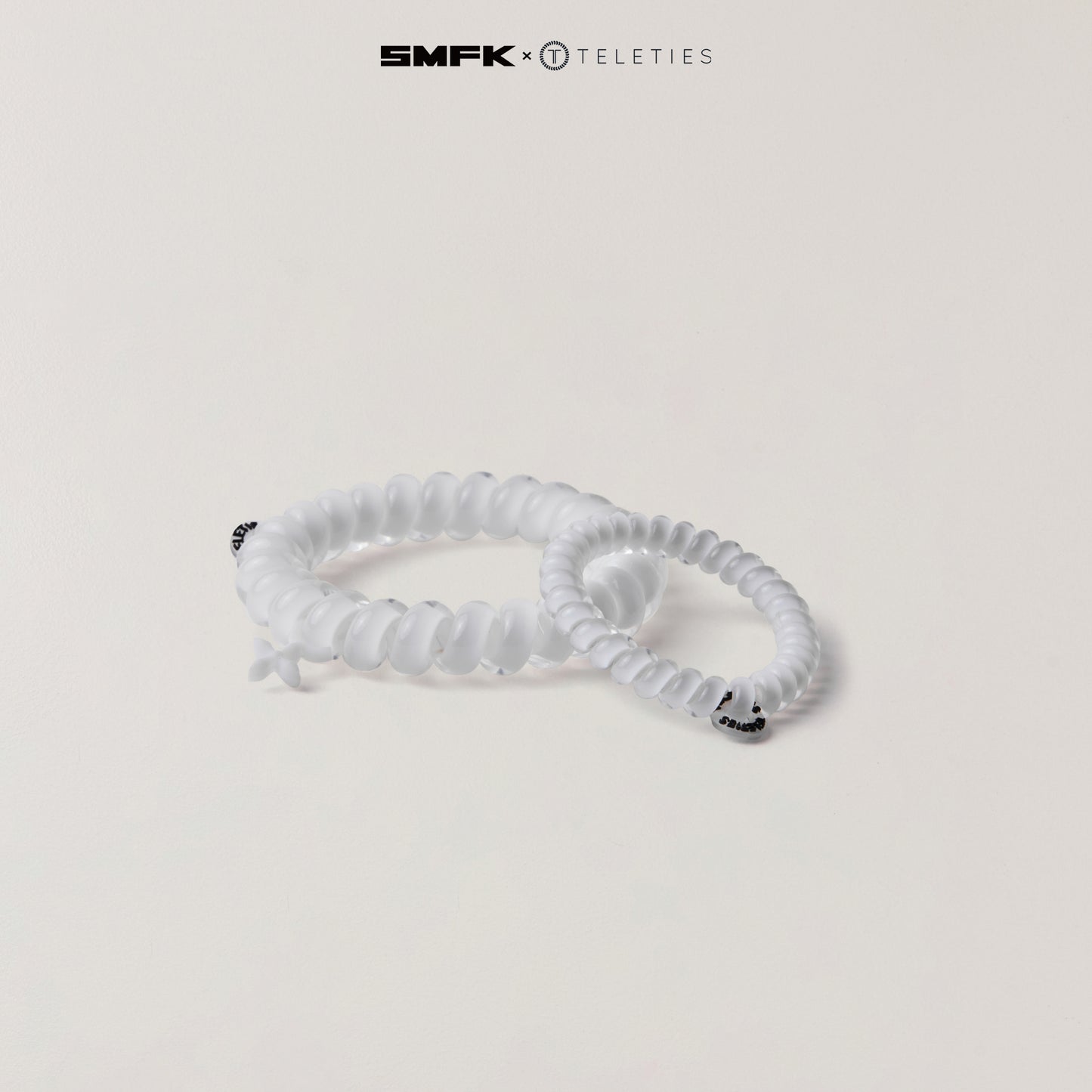 SMFK X TELETIES Hair Ties White