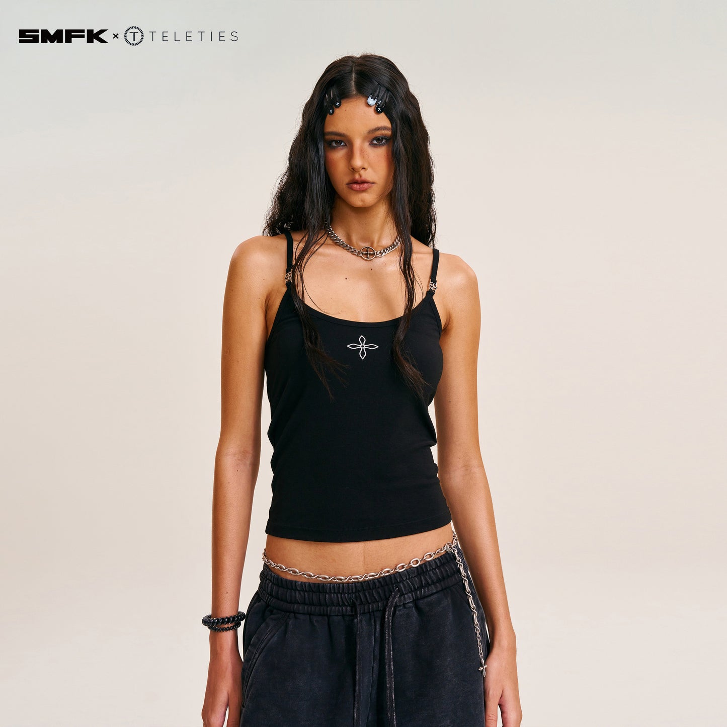 SMFK X TELETIES Snap Clips Black