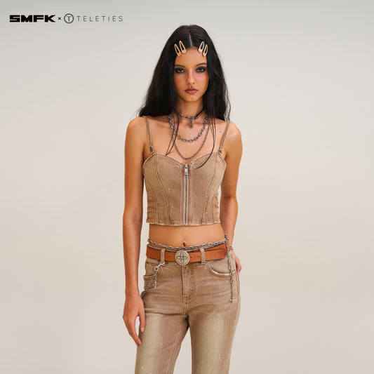 SMFK X TELETIES Snap Clips Sandy Khaki