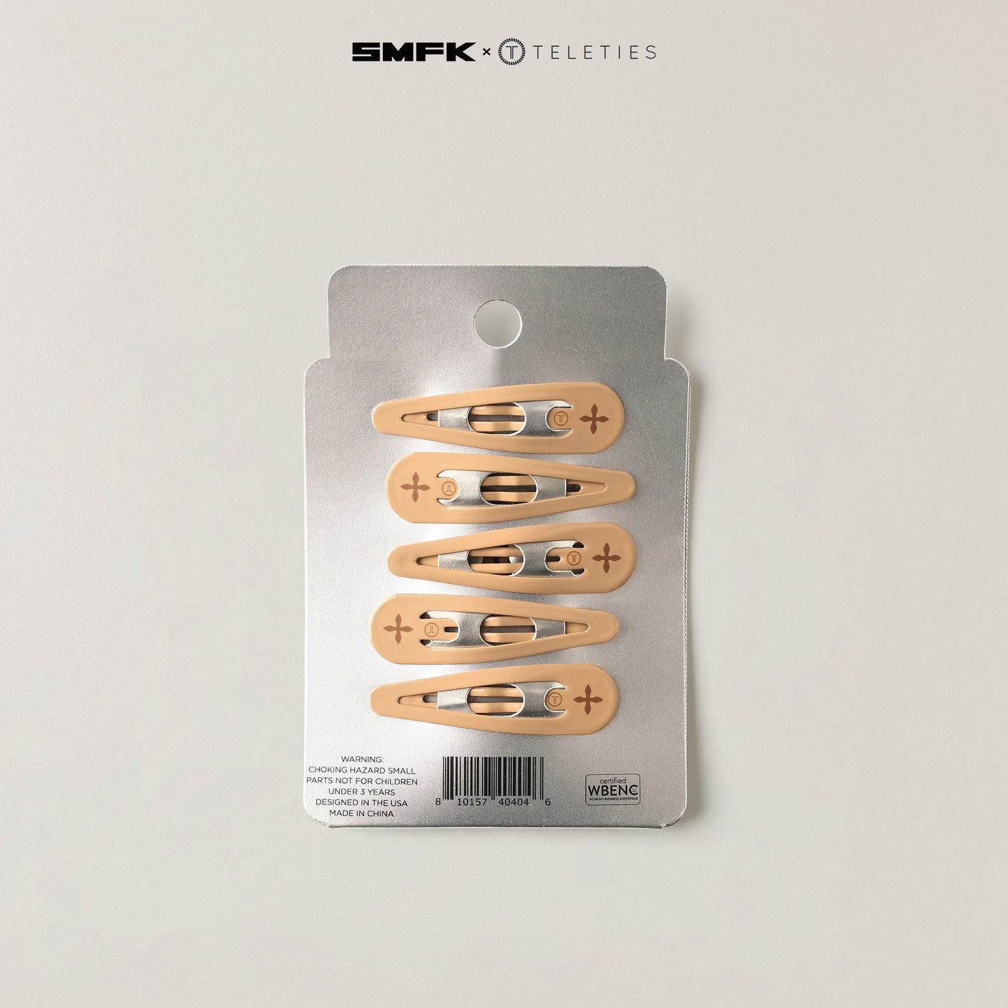 SMFK X TELETIES Snap Clips Sandy Khaki