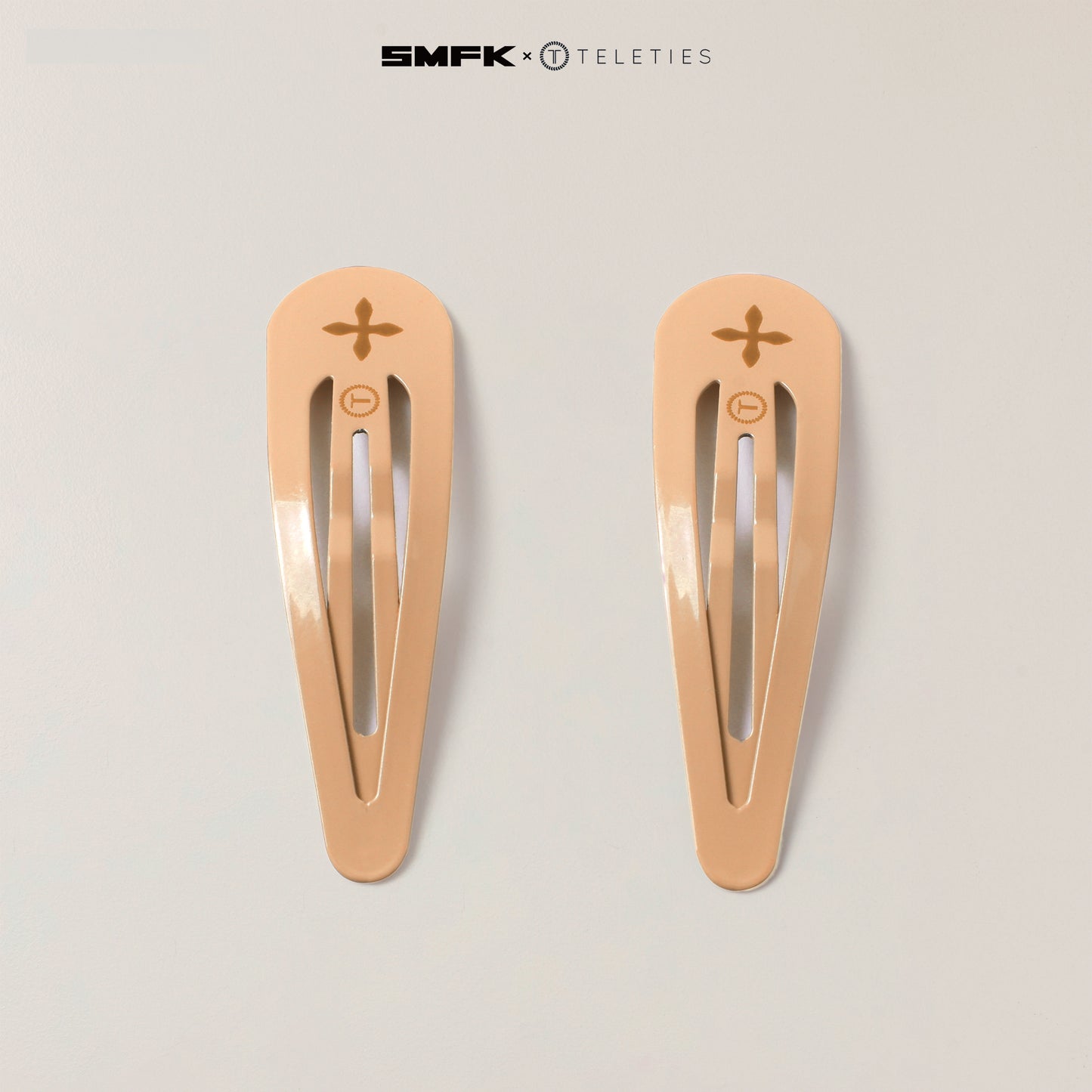 SMFK X TELETIES Snap Clips Sandy Khaki