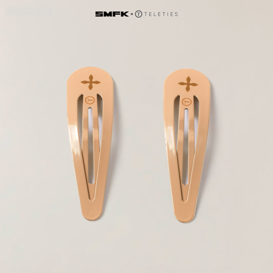 SMFK X TELETIES Snap Clips Sandy Khaki