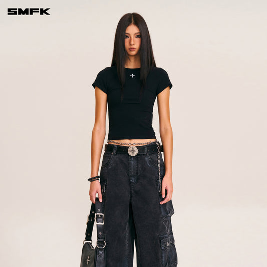 VINTAGE STORM FADE BODY TEE Wilderness Black
