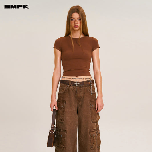 VINTAGE STORM FADE BODY TEE Wild Brown