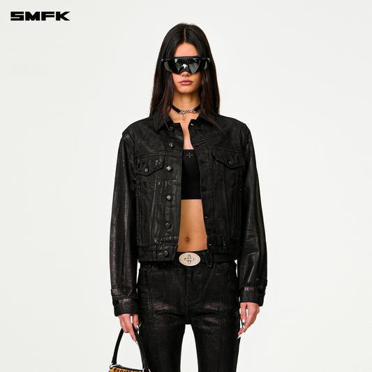 COMPASS WILD Lightning Denim Jacket Lightning Black