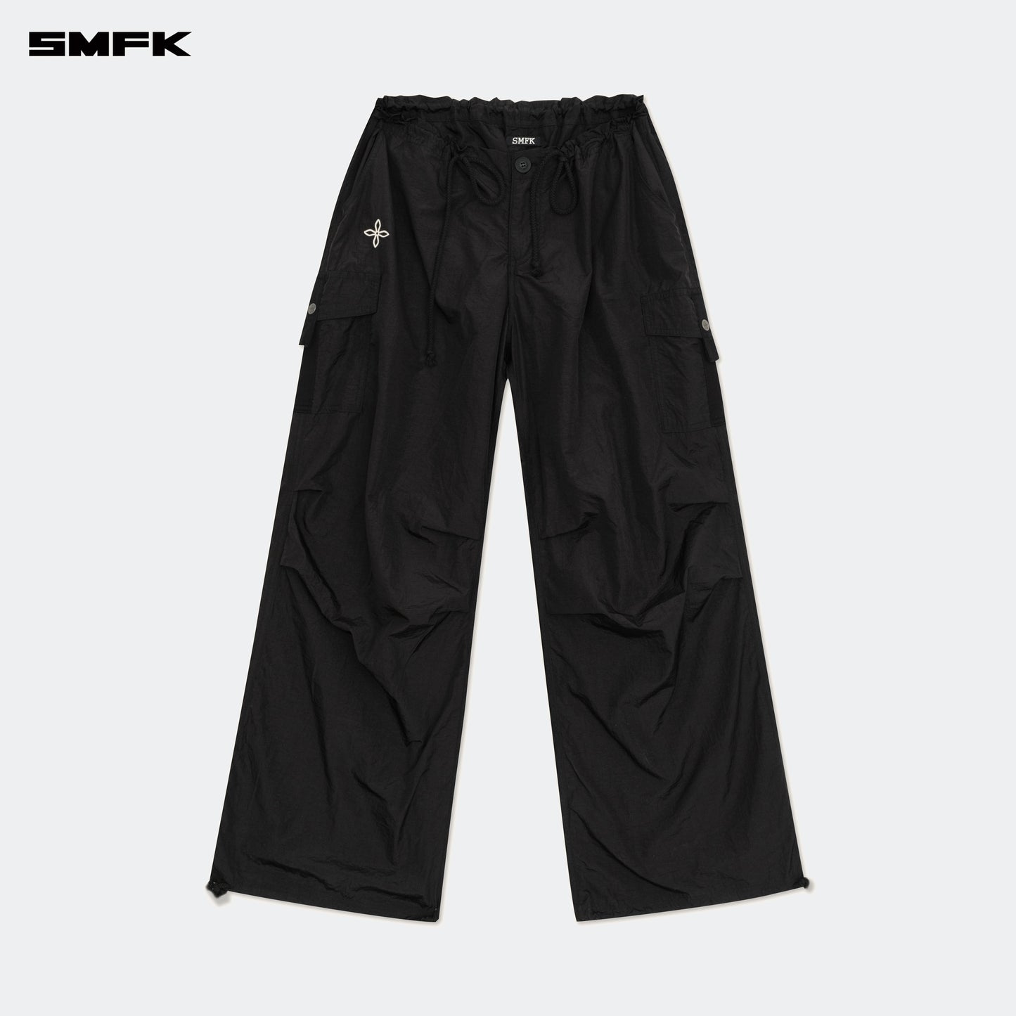 FUTURE STORM Hunting Wide-Leg Parachute Pants Lightning Black
