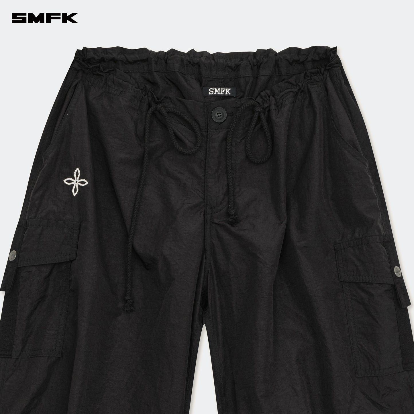FUTURE STORM Hunting Wide-Leg Parachute Pants Lightning Black