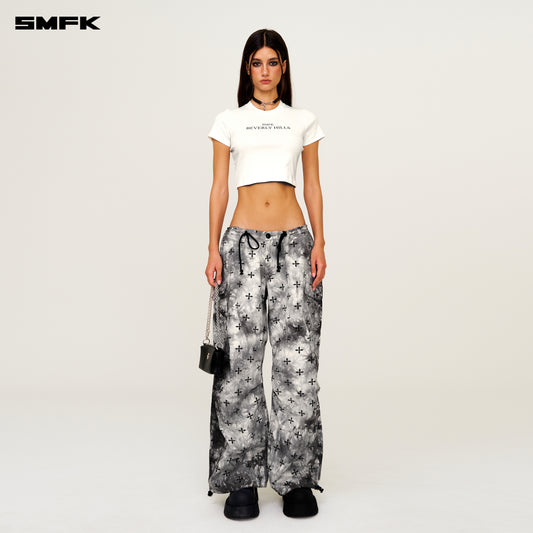 COMPASS Ink Garden Hand-dyed Hunting Parachute Pants Monochrome Tie-Dye