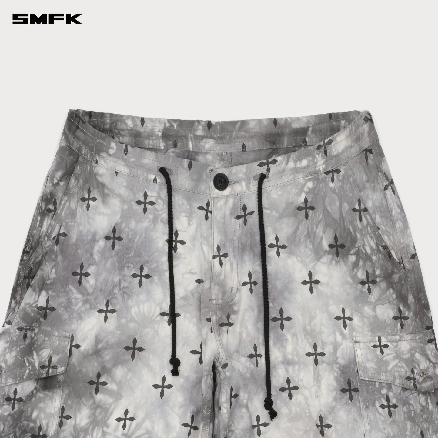 COMPASS Ink Garden Hand-dyed Hunting Parachute Pants Monochrome Tie-Dye