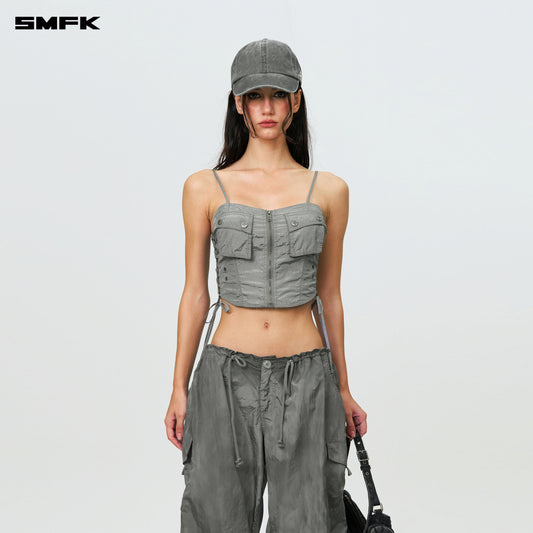 FUTURE STORM Hunting Wide-Leg Parachute Pants Concrete Gray