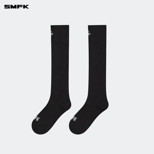COMPASS HUG Sports Mid-Calf Socks (2 Pairs) Wilderness Black