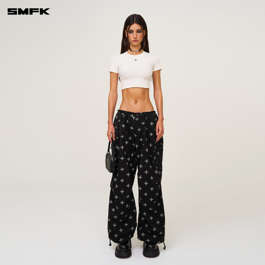 COMPASS WAVE Body-shaping Skin Crop Tee Alpine White