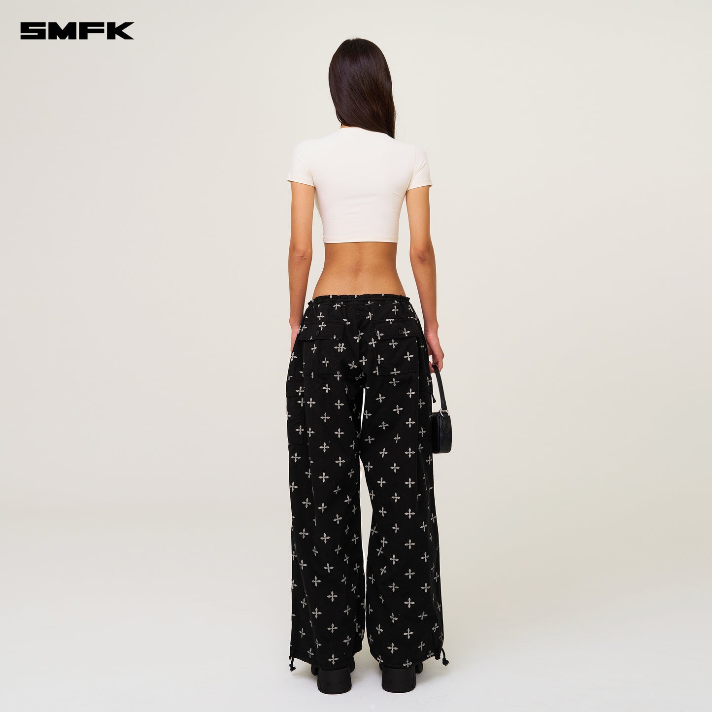 COMPASS WAVE Body-shaping Skin Crop Tee Alpine White