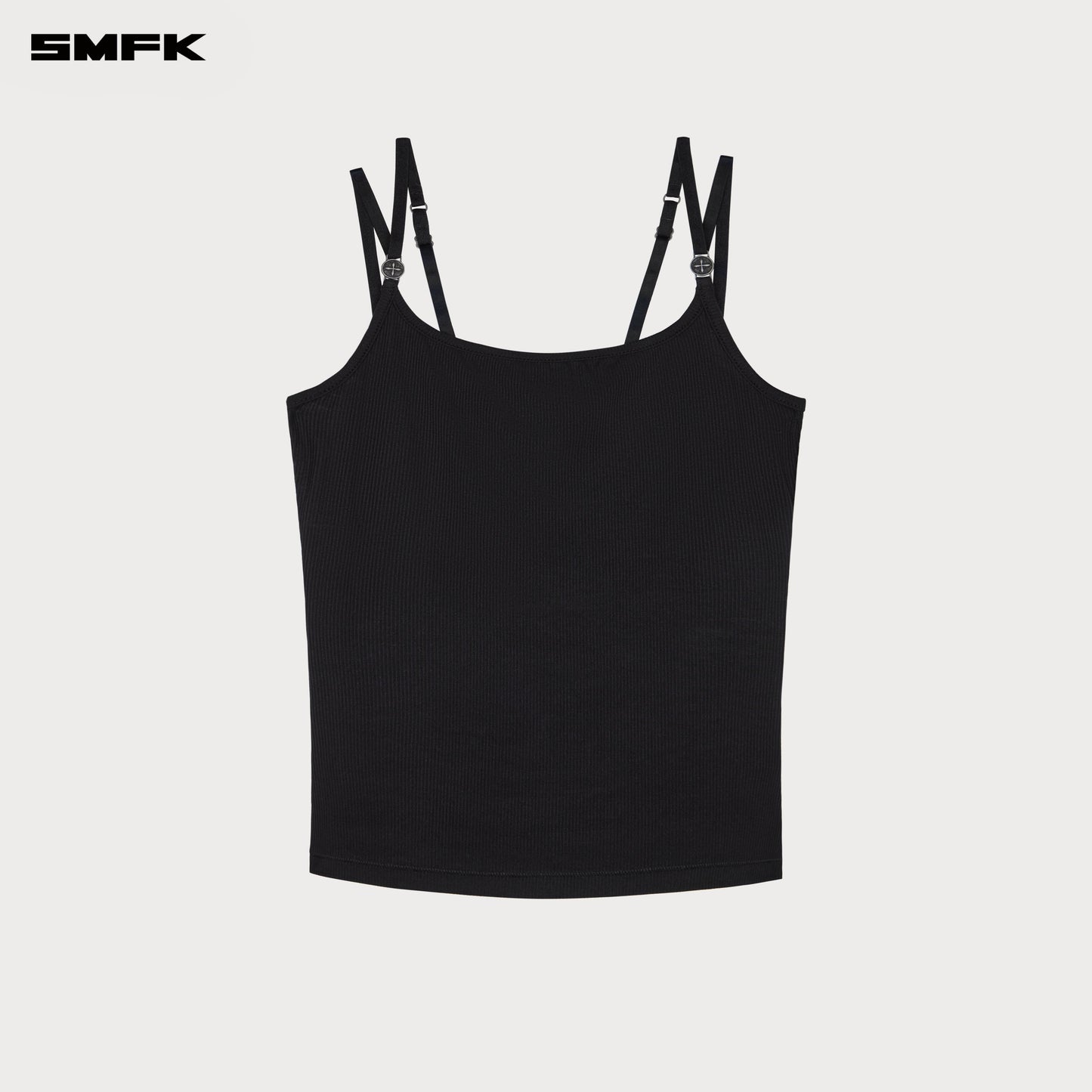 COMPASS HUG Slim Sports Tank Top Wilderness Black