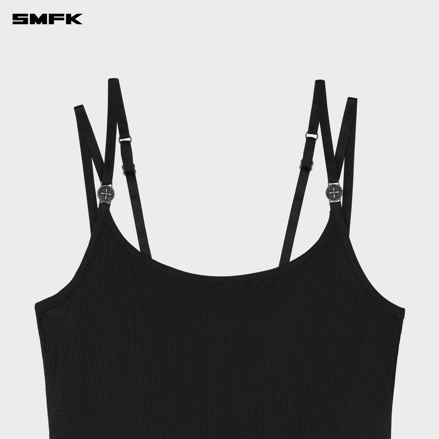 COMPASS HUG Slim Sports Tank Top Wilderness Black
