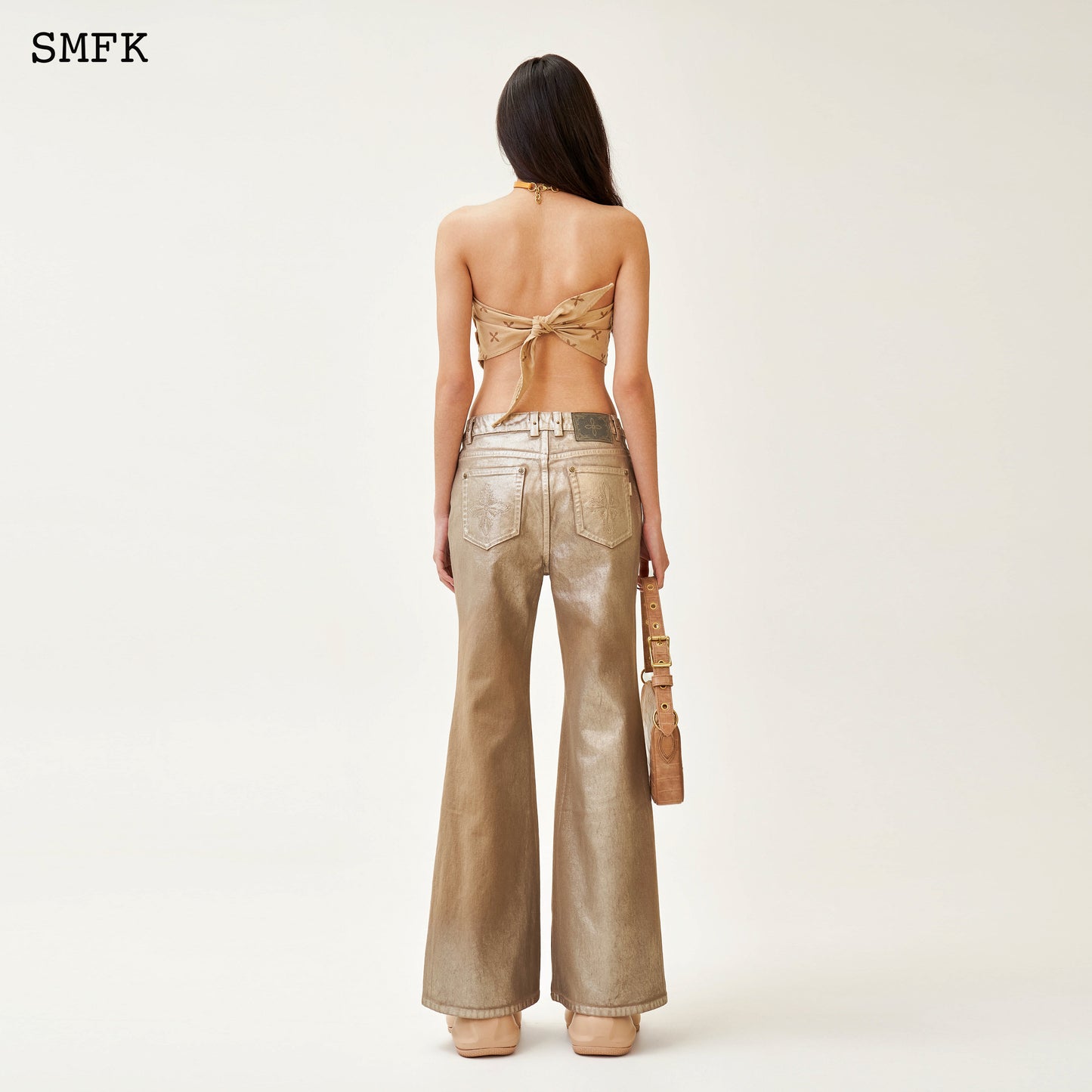 Ancient Myth Temple Garden Bandeau Tube Top Classic Nude