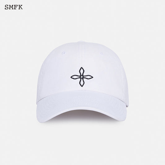 COMPASS Midnight Blossom Vintage Baseball Cap Celestial White